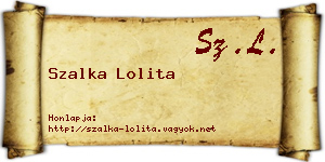 Szalka Lolita névjegykártya